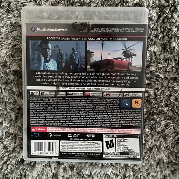 Video Game: Grand Theft Auto 5 🎮. Great condition. Preloved. For PlayStation. - Picture 2 of 3